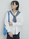 【SALE/50%OFF】Samansa Mos2 blue 【イージーケア】マルチスタイルシャツ サマンサモスモス トップス シャツ・ブラウス ブルー パープ...