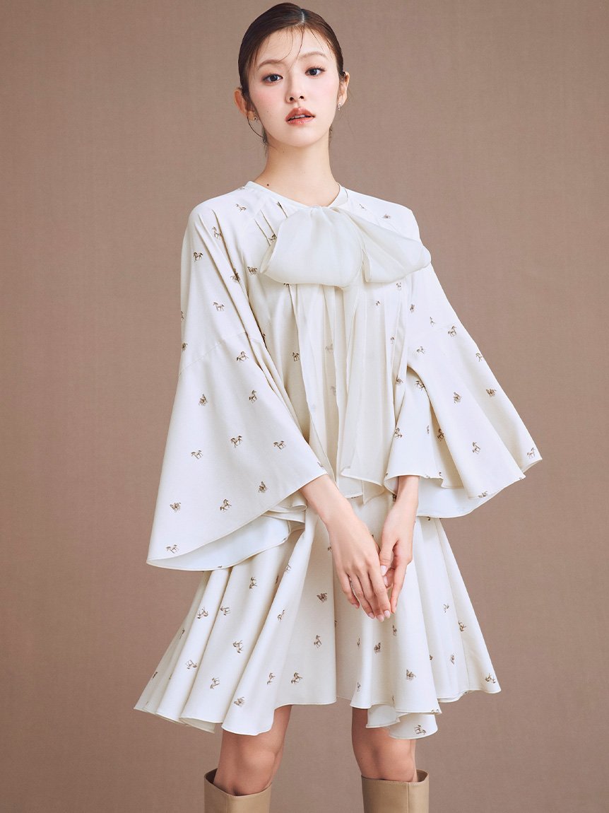 CELFORD ビッグリボンフレアワンピース セルフォード ワンピース・ドレス その他のワンピース・ドレス ブラック【送料無料】のサムネイル