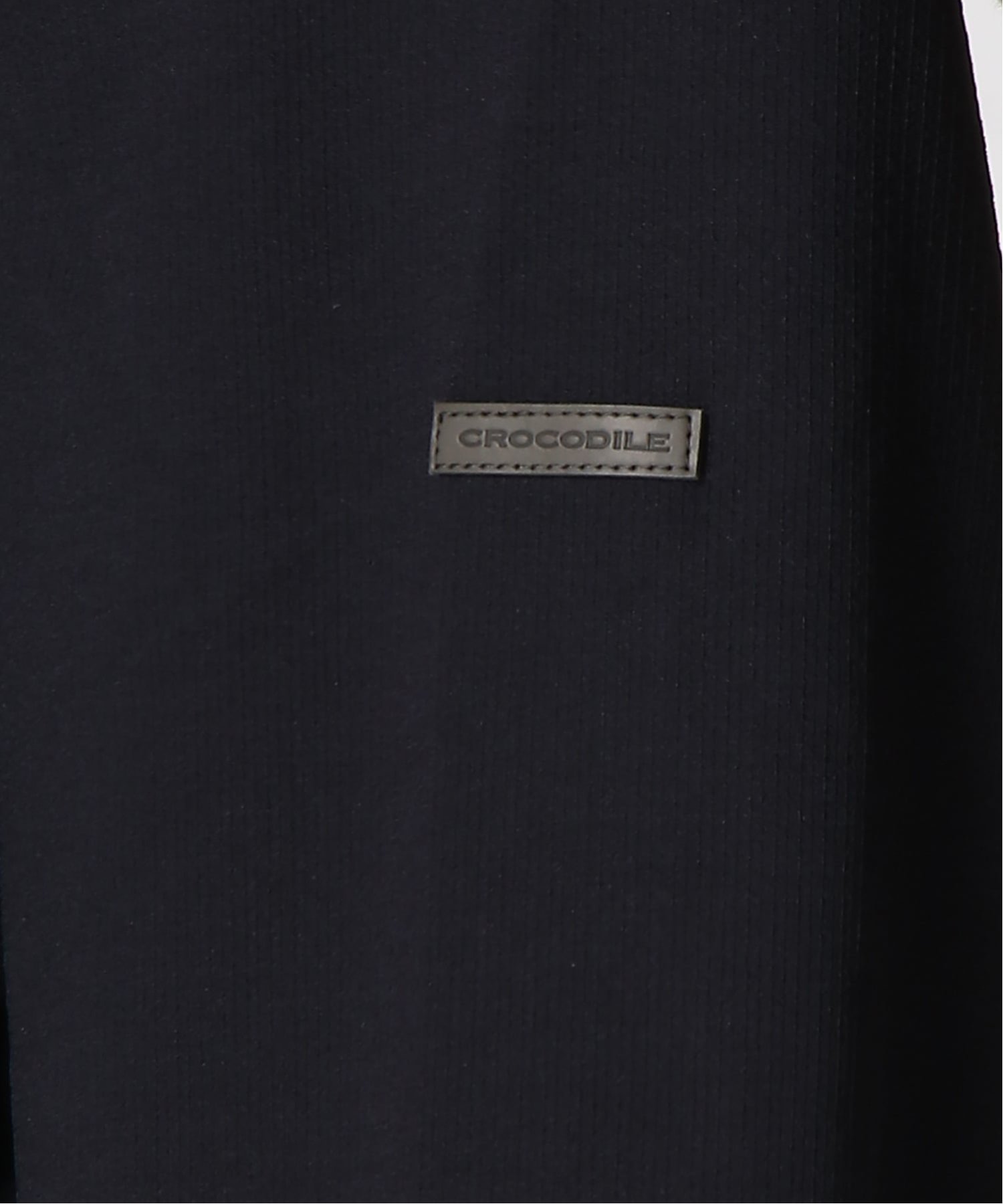 CROCODILE (M)サッカー ジップ シャツブルゾン クロコダイル ジャケット・アウター ブルゾン・ジャンパー ベージュ ネイビー【送料無料】