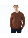 LACOSTE ツイードニットクルーネックセーター ラコステ ニット 長袖ニット ネイビー【送料無料】