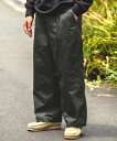 【SALE/33%OFF】UAU UAU ワオ ワイド イージー チノパンツ インプローブス パンツ チノパンツ ネイビー グレー ホワイト ベージュ ブラック(4)