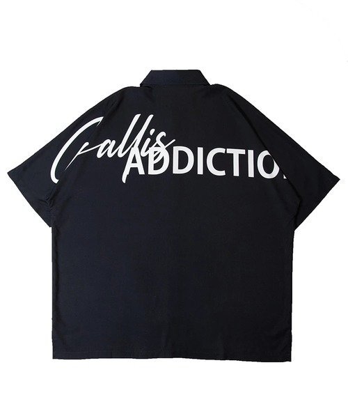 【SALE／50%OFF】GALLIS ADDICTION GA SHOULDER-LOGO S/S SHIRT(MENS) ジャックローズ トップス シャツ・ブラウス ブラック ホワイト【送料無料】