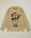 【SALE/20%OFF】UNIVERSAL OVERALL CREW KNIT_WINDY JR. ユニバーサルオーバーオール トップス ニット ベージュ グ...