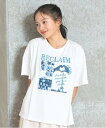 Lovetoxic 【7days】パリ転写プリントTシャツ ナルミヤオンライン トップス カットソー・Tシャツ ホワイト