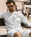 1PIU1UGUALE3 RELAX 1PIU1UGUALE3 RELAX/【ミッキーマウス】グラデーション刺繍ロングTシャツ シフォン トップス カットソー・Tシャツ ホワイト ブラック【送料無料】