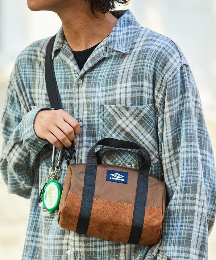【SALE／10%OFF】UMBRO SP CLASSIC MINI BOSTON BAG/別注 クラシック ミニ ボストンバッグ 25AW フリークスストア バッグ ショルダーバッグ ブラウン ブラック ホワイト