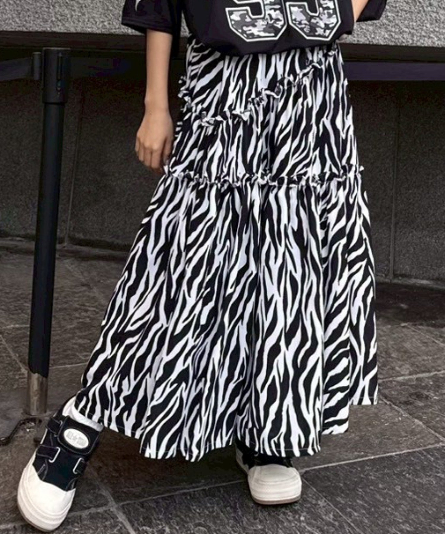 【SALE／40%OFF】Candy Stripper ANIMAL TIERED SKIRT キャンディストリッパー スカート ロング・マキシスカート ホワイト【送料無料】