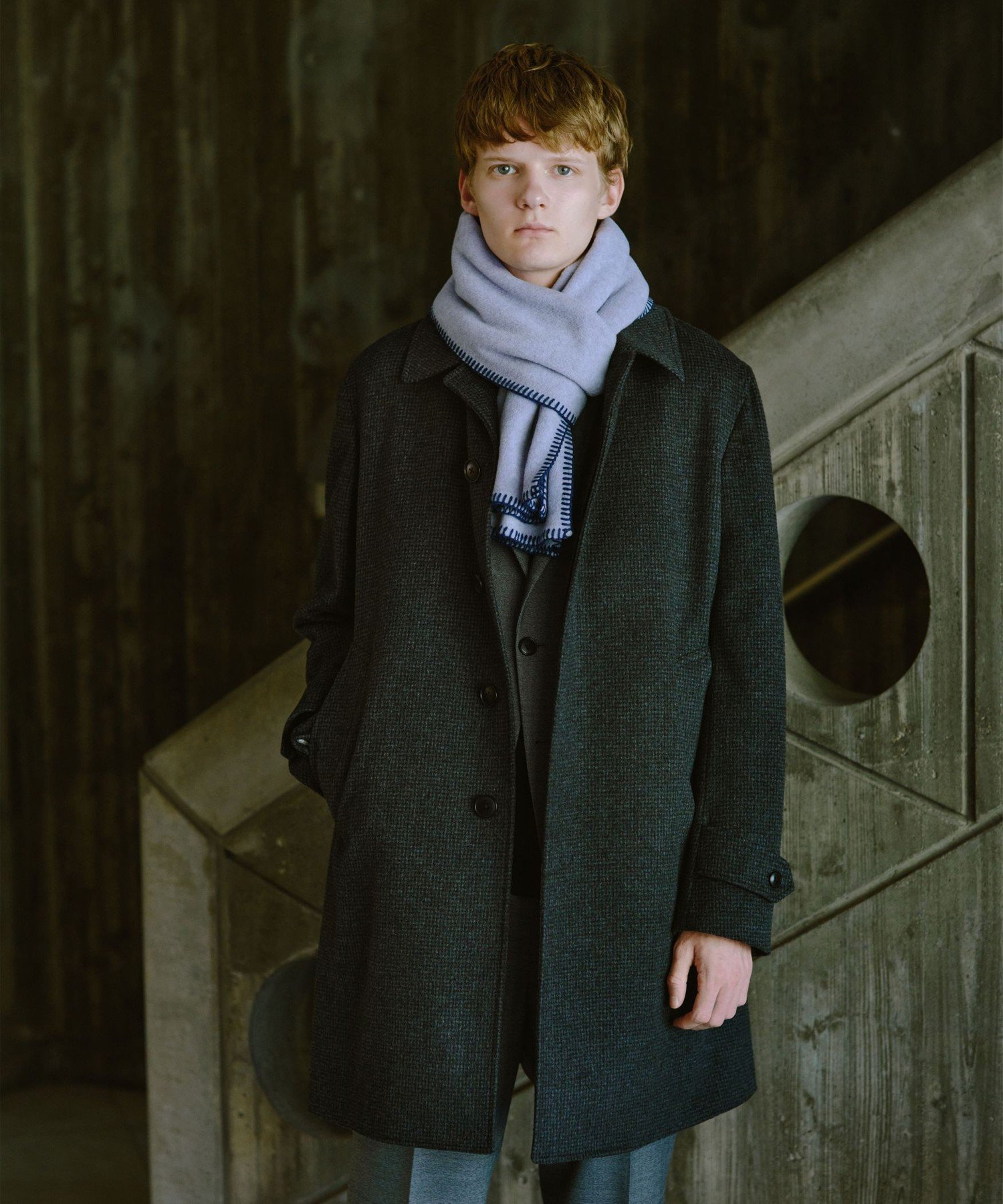 UNITED ARROWS green label relaxing ウールカシミヤ バルカラーコート ステンカラーコート ユナイテッドアローズ グリーンレーベ...