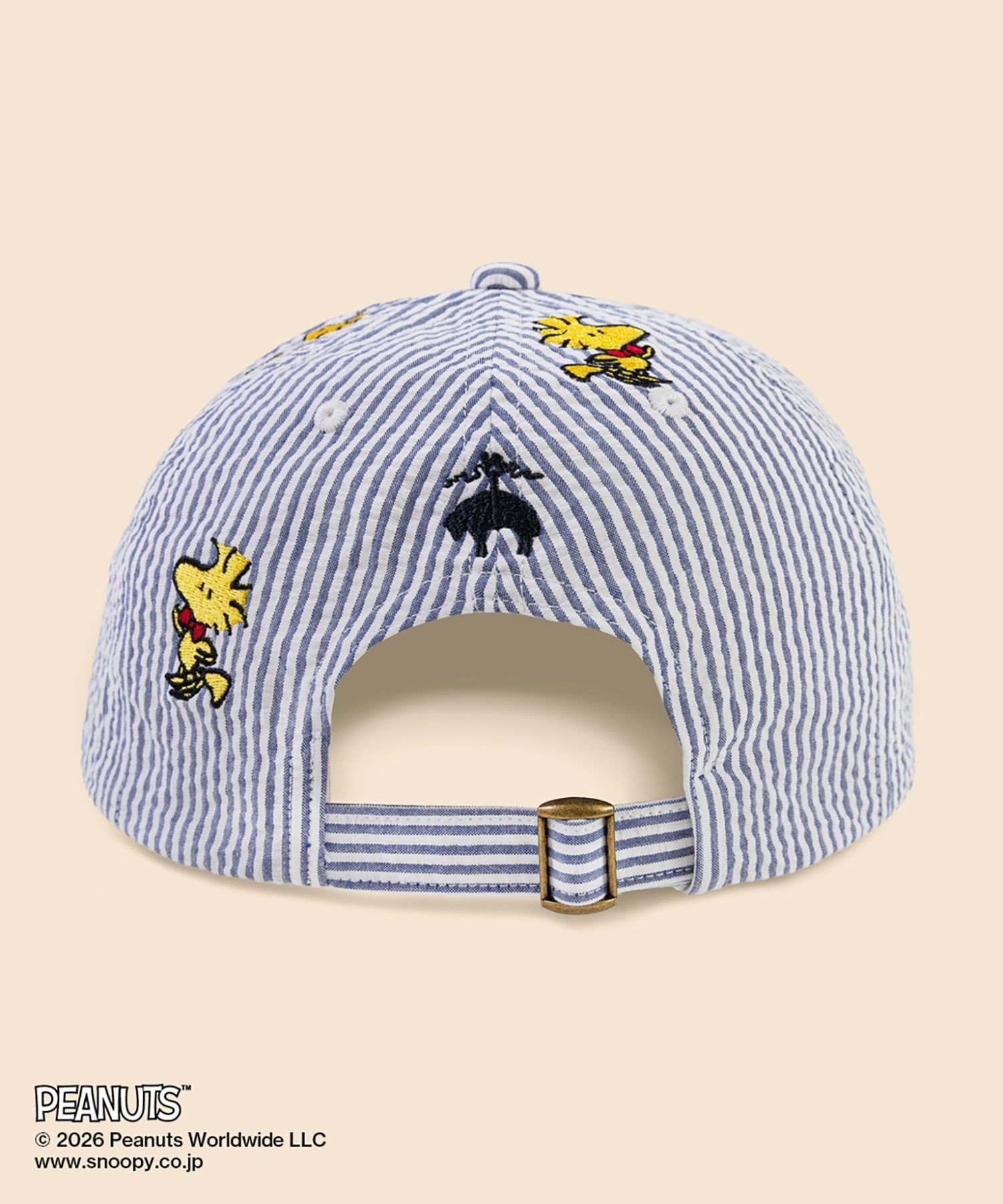 BROOKS BROTHERS Brooks Brothers × PEANUTS シアサッカー ウッドストックエンブロイダリー ベースボールキャップ ブルックス ブラザーズ 帽子 キャップ ブルー【送料無料】