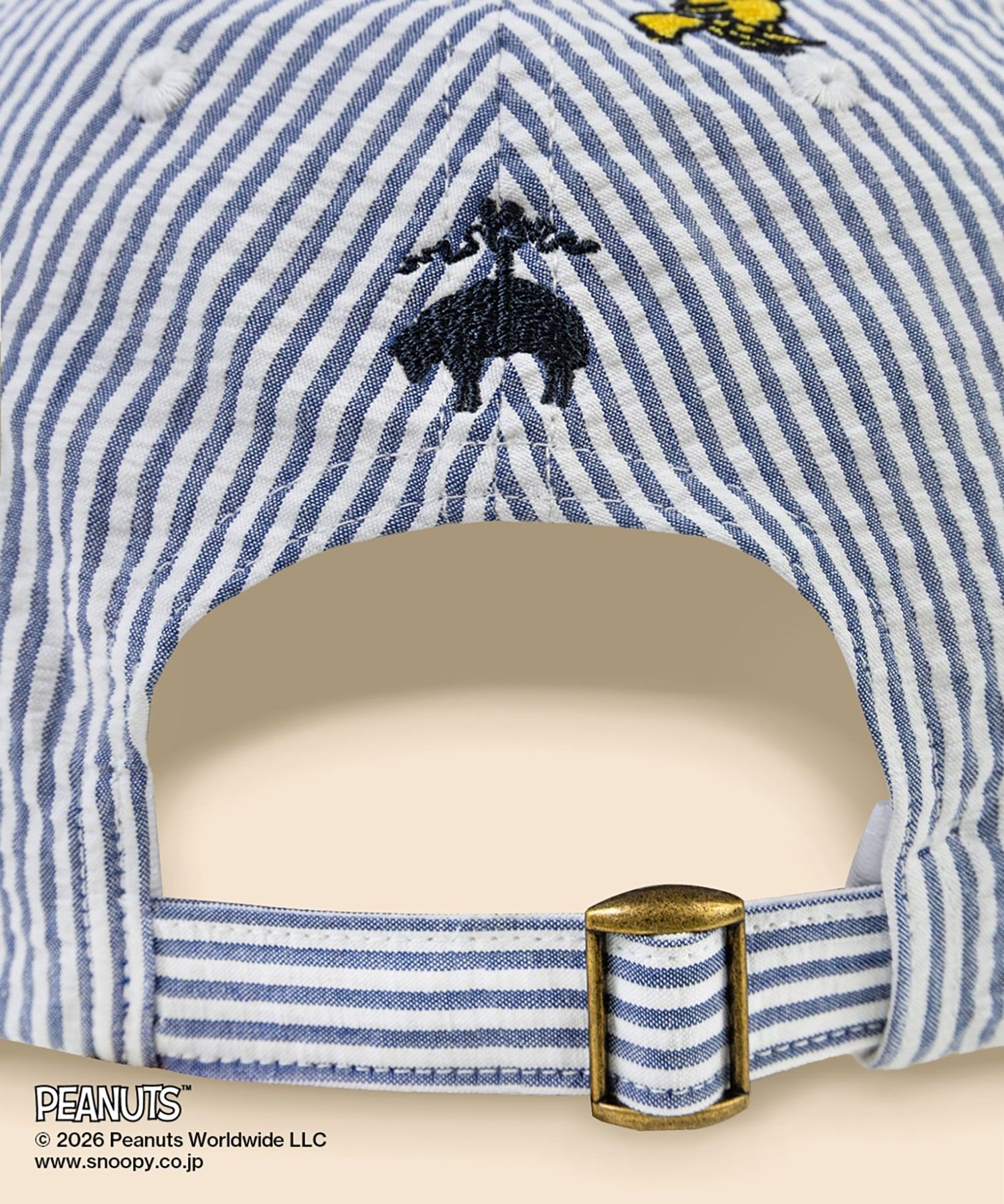 BROOKS BROTHERS Brooks Brothers × PEANUTS シアサッカー ウッドストックエンブロイダリー ベースボールキャップ ブルックス ブラザーズ 帽子 キャップ ブルー【送料無料】