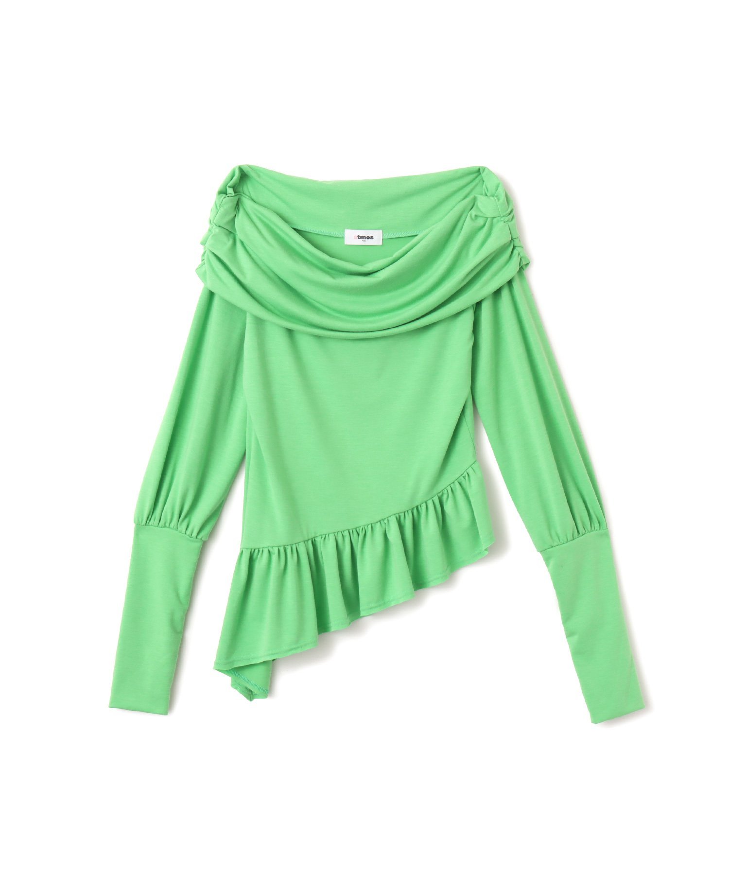 atmos pink atmos pink Frill Hem Tops GREEN アトモス トップス カットソー・Tシャツ グリーン