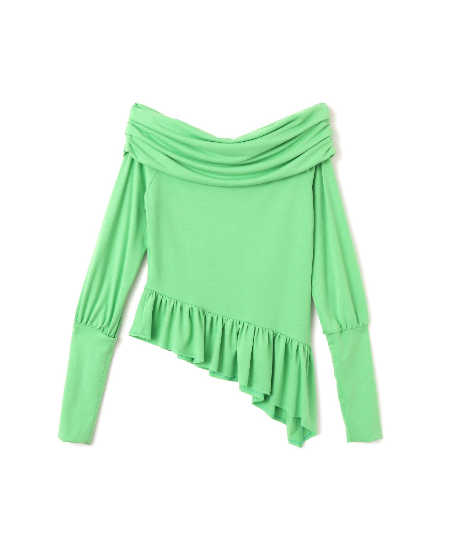 atmos pink atmos pink Frill Hem Tops GREEN アトモス トップス カットソー・Tシャツ グリーン