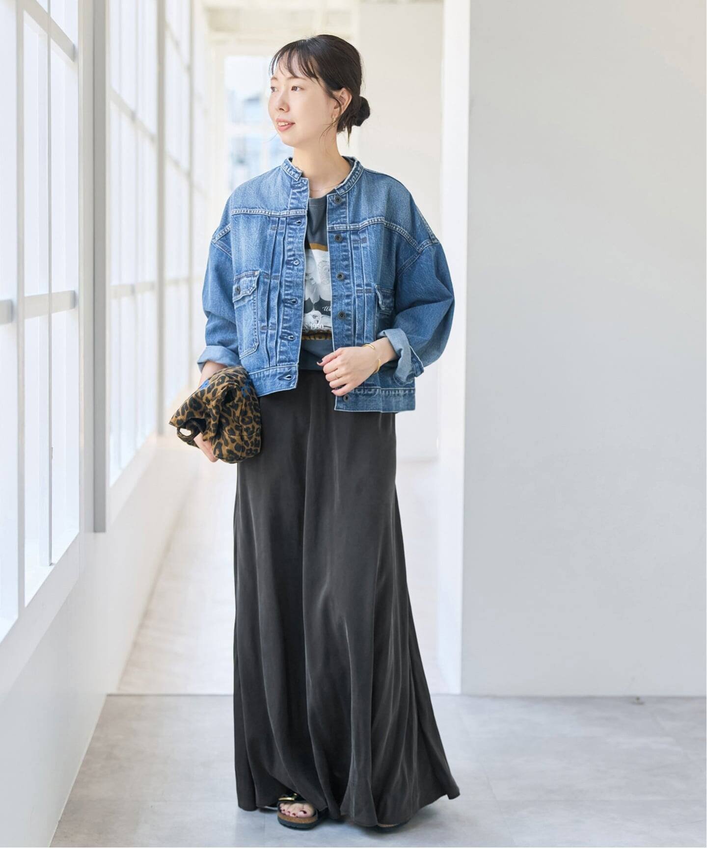 Spick & Span フィブリルキュプラフレアスカート スピックアンドスパン スカート ロング・マキシスカート ベージュ ブラック