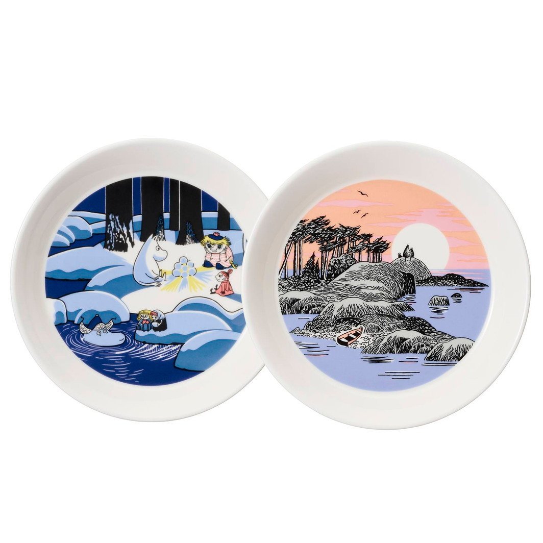 Moomin ARABIA Moomin ARABIA プレート 2枚セット 19cm スノーランタン&マザーアンドサン アラビア 食器・調理器具・キッチン用品 食器・皿【送料無料】