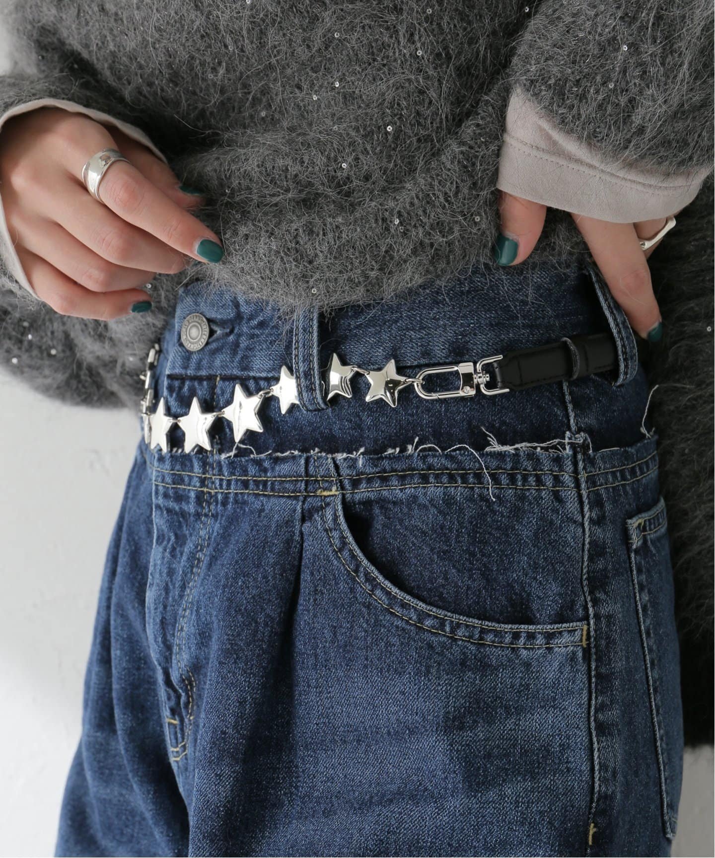 JOURNAL STANDARD L'ESSAGE 【A VACATION/ア ヴァケーション】STAR13 SILVER:ベルト ジャーナルスタンダード レサージュ ファッション雑貨 ベルト ブラック【送料無料】のサムネイル