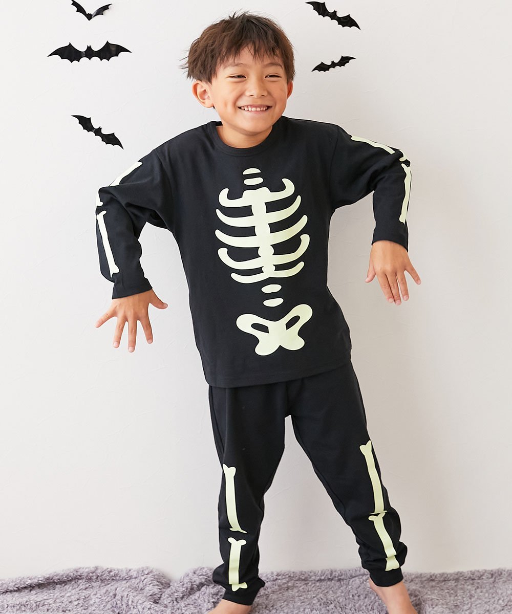 devirock 綿100% 暗闇で光る わくわくパジャマ パジャマ 長袖パジャマ ルームウェア 25AW デビロック インナー・ルームウェア パジャマ ホワイト