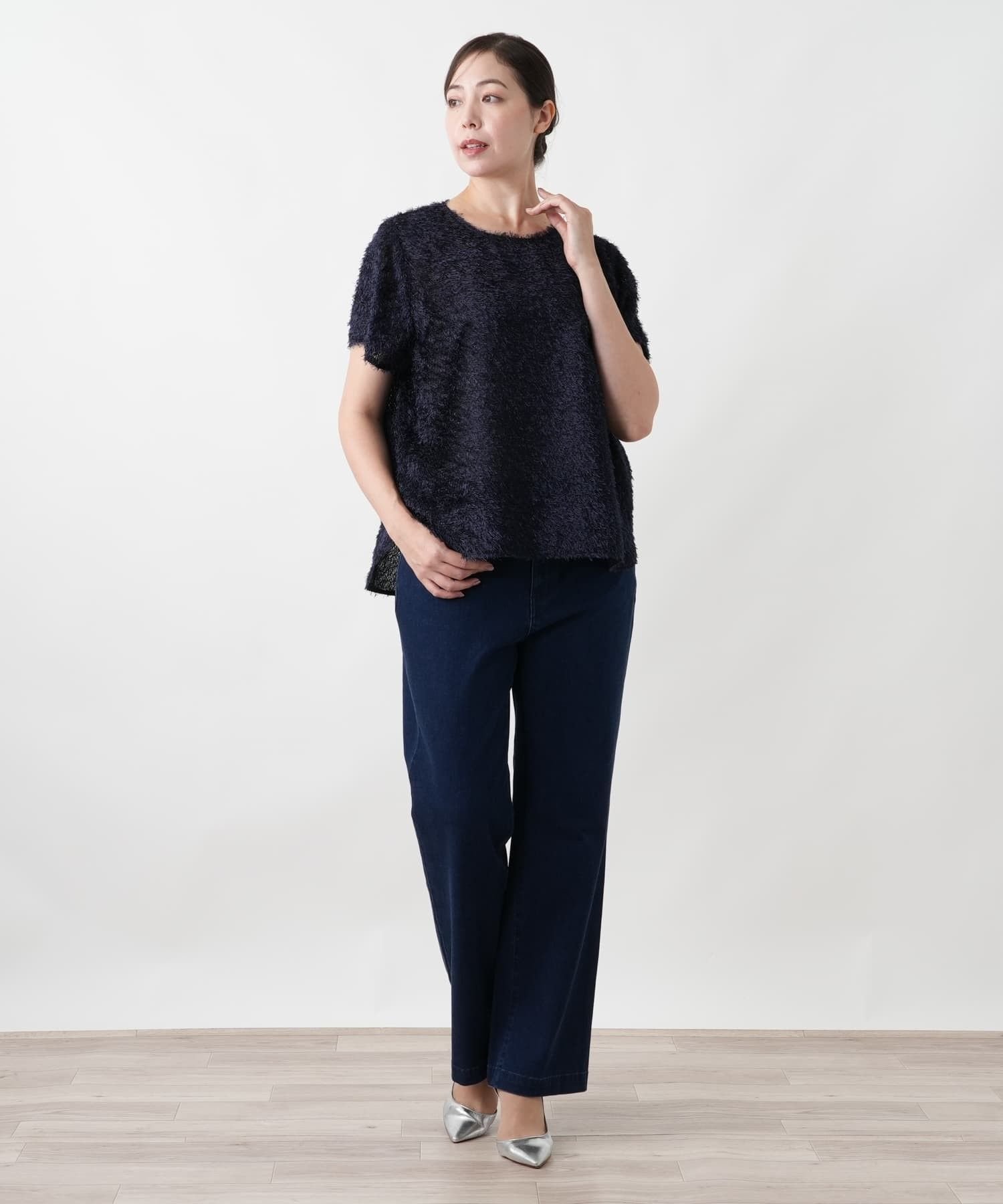 Leilian PLUS HOUSE ジーンズ【L JEANS】 レリアン プラスハウス パンツ ジーンズ・デニムパンツ ブルー ネイビー