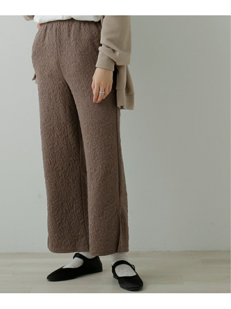 【SALE／30%OFF】frames RAY CASSIN カットジャガードフレアパンツ レイカズン パンツ/ジーンズ フルレングス ブラウン ブラック ホワイト