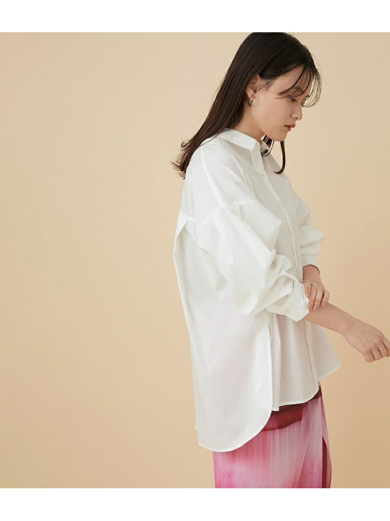 ADAM ET ROPE' HOMME 【アウトレット店舗・WEB限定】TCブロードロングシャツ アダムエロペ トップス シャツ・ブラウス ホワイト ベージュ ネイビー ブルー【送料無料】のサムネイル