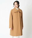 ビス コート レディース 【SALE／30%OFF】HIROKO BIS（小さいサイズ） 【小さいサイズ】ビッグカラーウールコート メゾンドゥサンク ジャケット・アウター ステンカラーコート ベージュ ブルー ホワイト【送料無料】