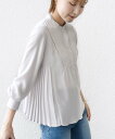 【SALE/20%OFF】SHIPS WOMEN 【WEB限定】<手洗い可能>ストレッチ ジョーゼット プリーツ ブラウス シップス トップス シャツ・ブラウス...