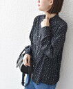 SHIPS WOMEN ＜手洗い可能＞ストレッチ ジョーゼット プリーツ ブラウス 24SS ◇ シップス トップス シャツ ブラウス ブラック ホワイト ピンク ブルー【送料無料】