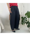 Rouge vif la cle 【Le Melange/ル・メランジュ】ストレッチイージーパンツ/機能性【WEB ルージュ・ヴィフ ラクレ パンツ その他のパンツ ブラック ピンク ブラウン【送料無料】