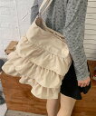 【SALE/30%OFF】miniministore フリルショルダーバッグ ティアードバッグ ミニミニストア バッグ トートバッグ ブルー ブラック ベージュ