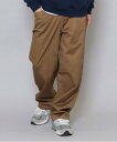 【SALE/10%OFF】GLAZOS 【大人向けサイズあり】ストレッチツイル・バギーパンツ ナルミヤオンライン パンツ その他のパンツ ブラック カーキグリーン ネイビー