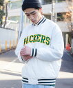 WEGO MEN'S PACKERS|別注スタジャン ウィゴー ジャケット・アウター その他のジャケット・アウター ホワイト【送料無料】