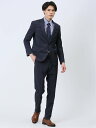 【SALE/1%OFF】m.f.editorial マルゾット/Marzotto ウール混 スリムフィット 2ボタン2ピーススーツ 紺 タカキュー スーツ・フォ...
