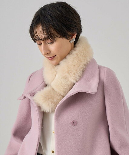 ANAYI カシミヤファーストール アナイ ファッション雑貨 マフラー・ストール・ネックウォーマー ホワイト ブラウン【送料無料】 ANAYI カシミヤファーストール アナイ ファッション雑貨 マフラー・ストール・ネックウォーマー ホワイト ブラウン【送料無料】
