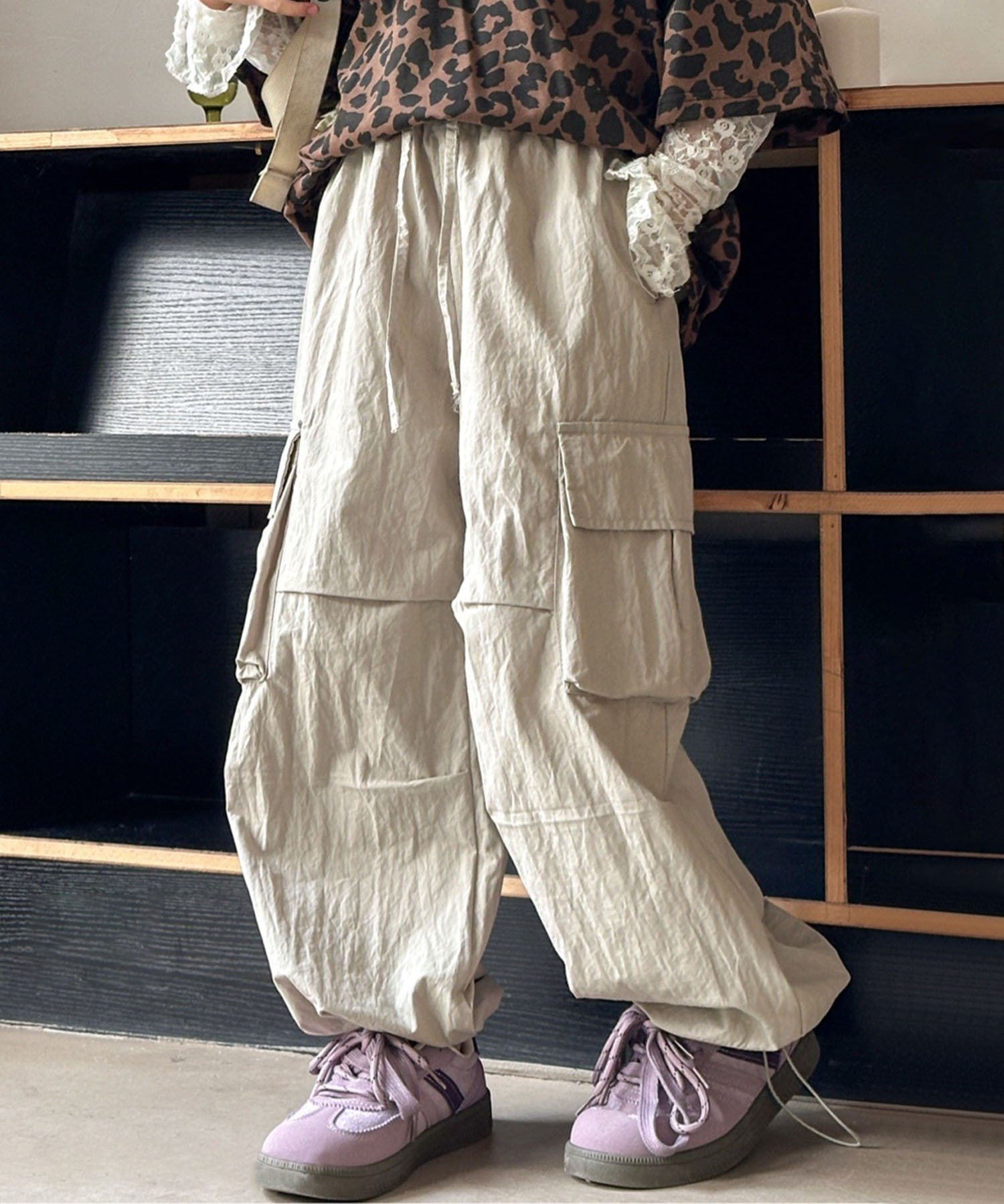 【SALE／30%OFF】aimoha KIDS 【aimoha-KIDS-】ミリタリーポケットパンツ アイモハ パンツ その他のパンツ ネイビー レッド