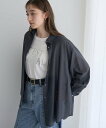 【SALE/50%OFF】YECCA VECCA サイドスリットシアーシャツ イェッカヴェッカ トップス シャツ・ブラウス グレー ベージュ イエロー グリーン【送料無料】