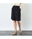 Rouge vif la cle 【Le Melange/ル・メランジュ】スラブタッチドライショートパンツ/セット ルージュ・ヴィフ ラクレ パンツ その他のパンツ ブラック ベージュ【送料無料】