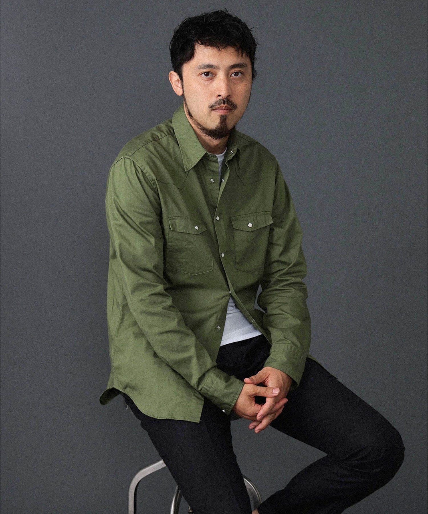 【SALE／30%OFF】Brilla per il gusto 【別注】GUY ROVER / オリーブ ウエスタンシャツ ビームス アウトレット トップス シャツ・ブラウス グリーン【送料無料】
