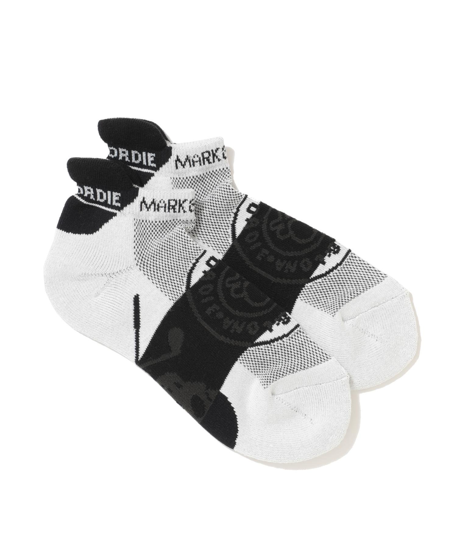 MARK & LONA Mirror Skull Ankle Socks ｜ WOMEN マークアンドロナ 靴下・レッグウェア 靴下 ブラック ..
