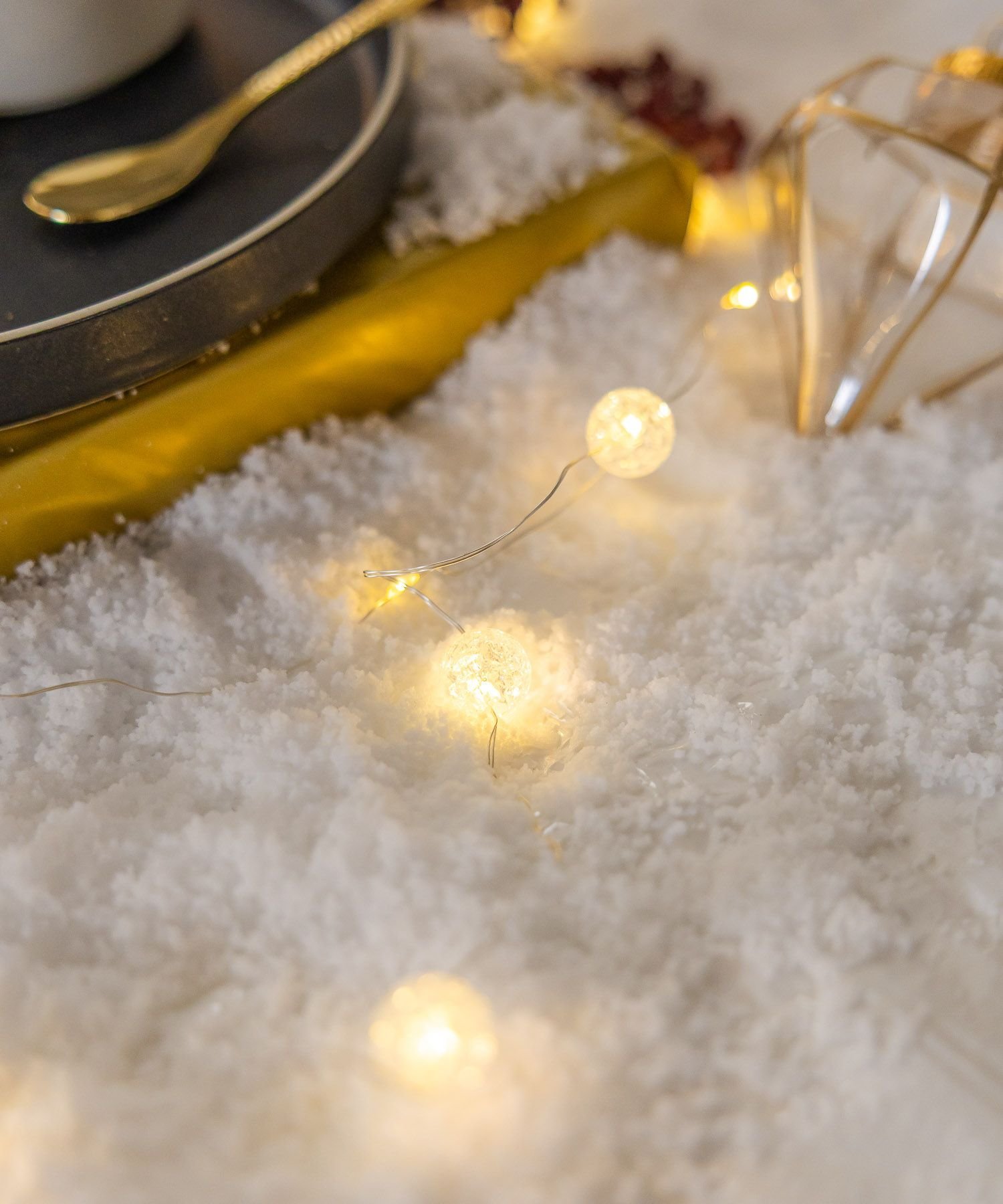 LAKOLE LEDグリッター[クラック] ラコレ インテリア・生活雑貨 その他のインテリア・生活雑貨 ホワイトのサムネイル