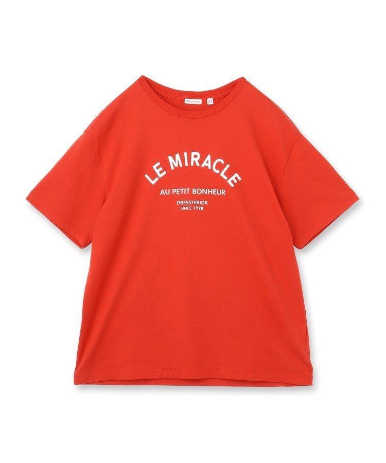 ル ミラクルロゴT ドレステリア トップス カットソー・Tシャツ ホワイト レッド