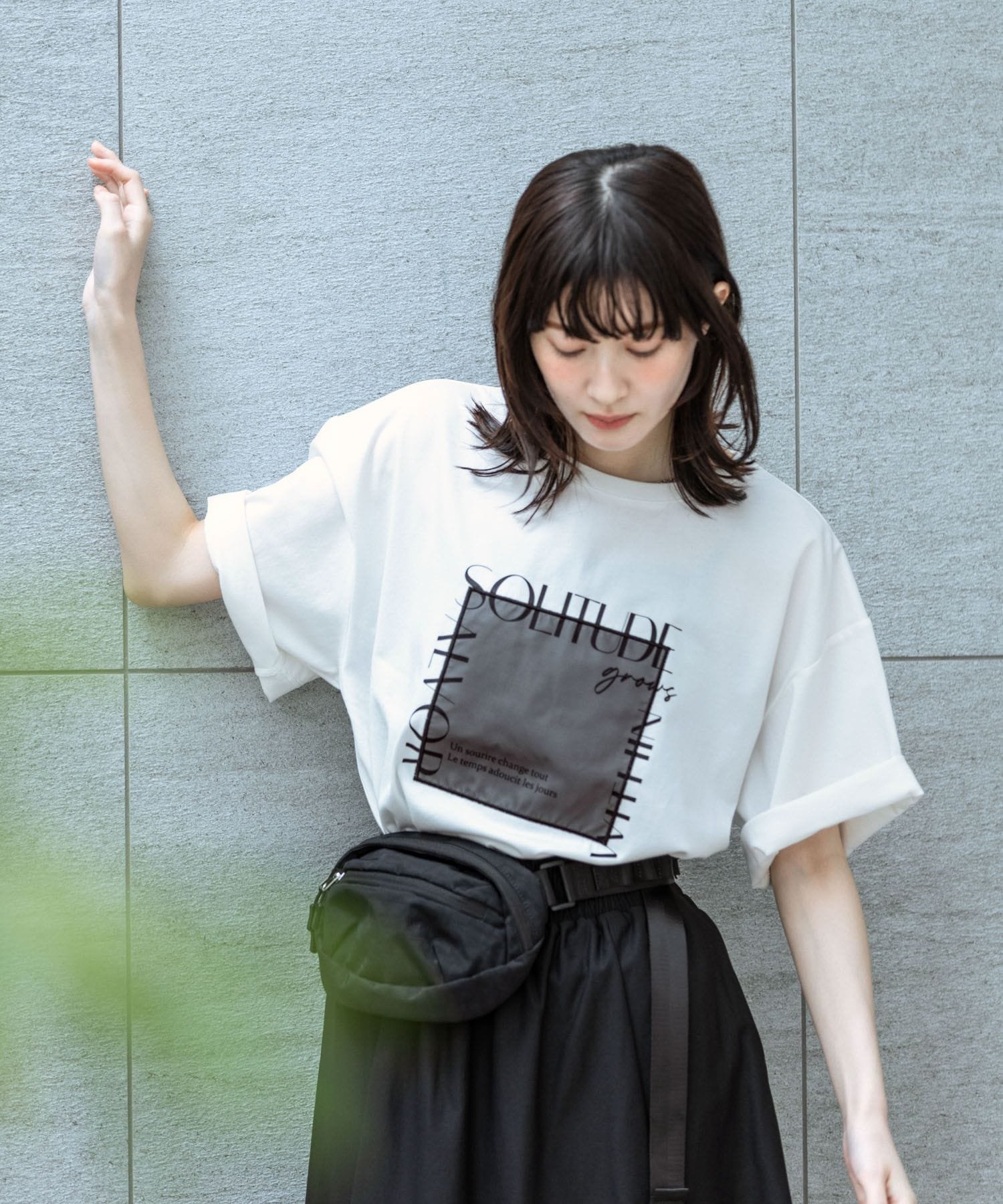 LAKOLE アソートドッキングプリントT ラコレ トップス カットソー・Tシャツ ネイビー ホワイト ピンク グレー ブラウン