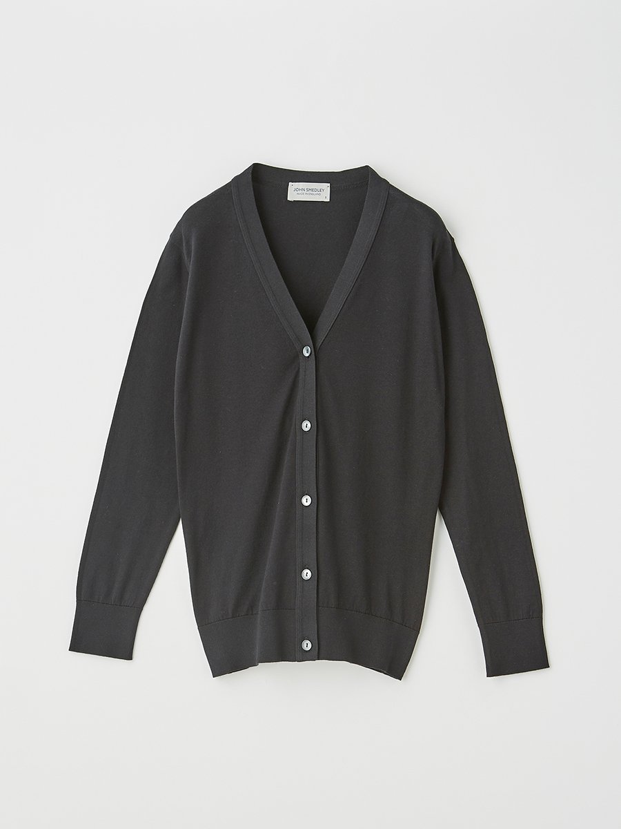 ジョンスメドレー トップス レディース JOHN SMEDLEY V-neck Long sleeved Cardigan ｜ YASMIN ｜ 30G MODERN FIT ジョンスメドレー トップス ニット ブラック【送料無料】