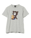 BEAMS T 【SPECIAL PRICE】BEAMS T / シバ ベアー Tシャツ ビームスT トップス カットソー Tシャツ グレー ネイビー