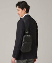 タケオキクチ ショルダーバッグ（メンズ） 【SALE／15%OFF】TAKEO KIKUCHI ラインブロッキング レザーワンショルダー タケオキクチ バッグ ショルダーバッグ ブラック グリーン【送料無料】