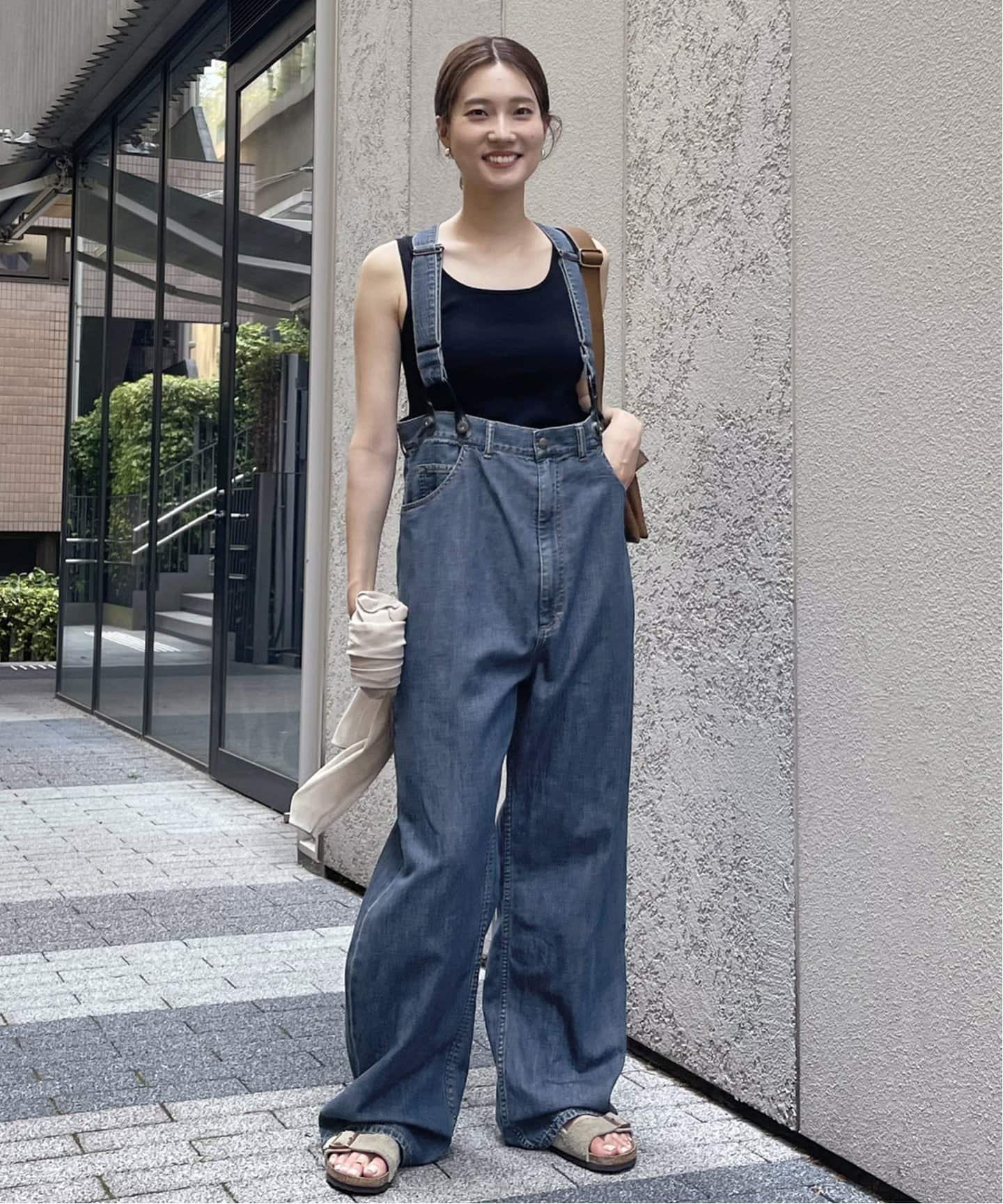 FRAMeWORK ≪予約≫PAYDAY/ペイデイ サスペンダー付きデニム フレームワーク パンツ ジーンズ・デニムパンツ ネイビー【送料無料】のサムネイル