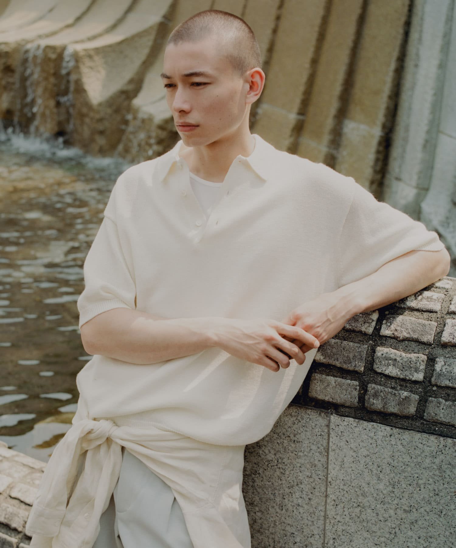 【SALE／55%OFF】URBAN RESEARCH ウール ワシ ニットポロ アーバンリサーチ トップス ポロシャツ ホワイト ネイビー【送料無料】