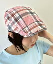 WEGO MEN'S Lタータンチェックハンチング ウィゴー 帽子 その他の帽子 ブラック ピンク
