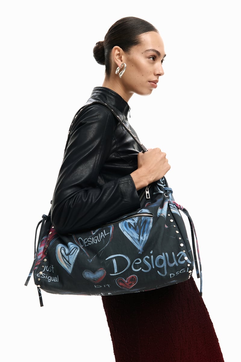 Desigual 大きなグラフィティバッグ デシグアル バッグ トートバッグ【送料無料】