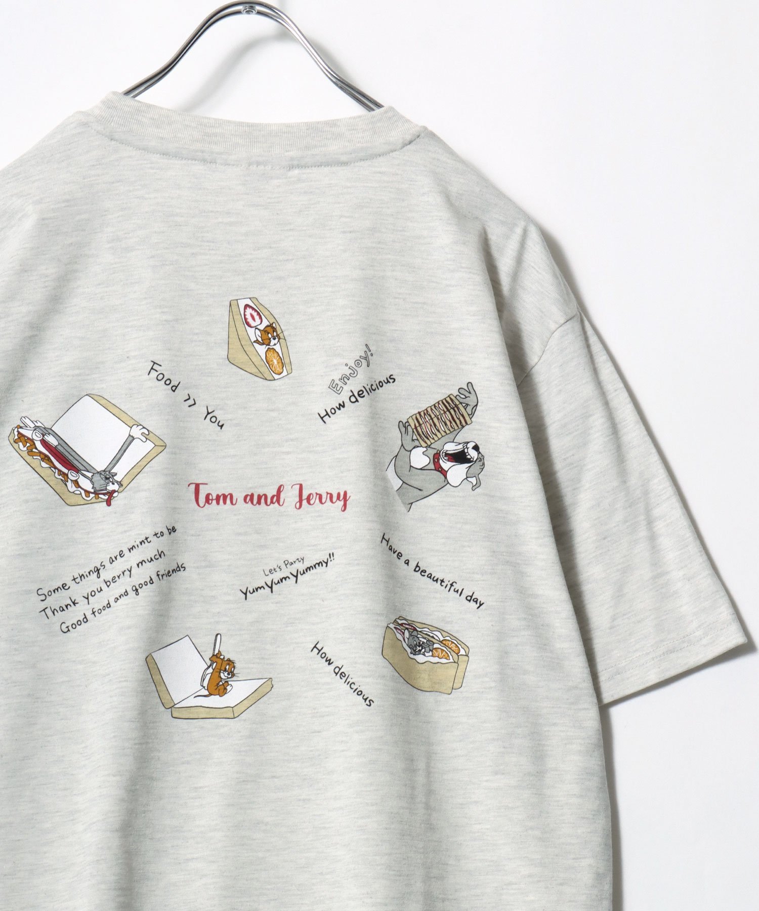 【SALE／50%OFF】トムとジェリー Tom and Jerry トムとジェリー Tシャツ メンズ キャラクターイラスト フロント バックプリント 半袖ティーシャツ レディース ユニセックス マルカワ トップス カットソー・Tシャツ ブラック グリーン ピンク ホワイト ブルー グレー ブラウン