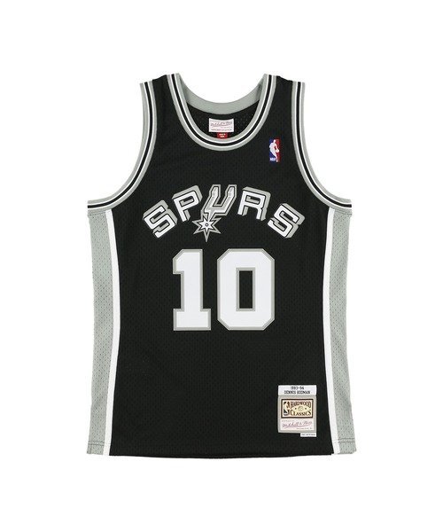 Mitchell & Ness デニス・ロッドマン スパーズ ロード スイングマンジャージ 1993-94 SAN ANTONIO SPURS NBA DARK JERSEY SPURS 19 ルーキーユーエスエー トップス その他のトップス ブラック【送料無料】