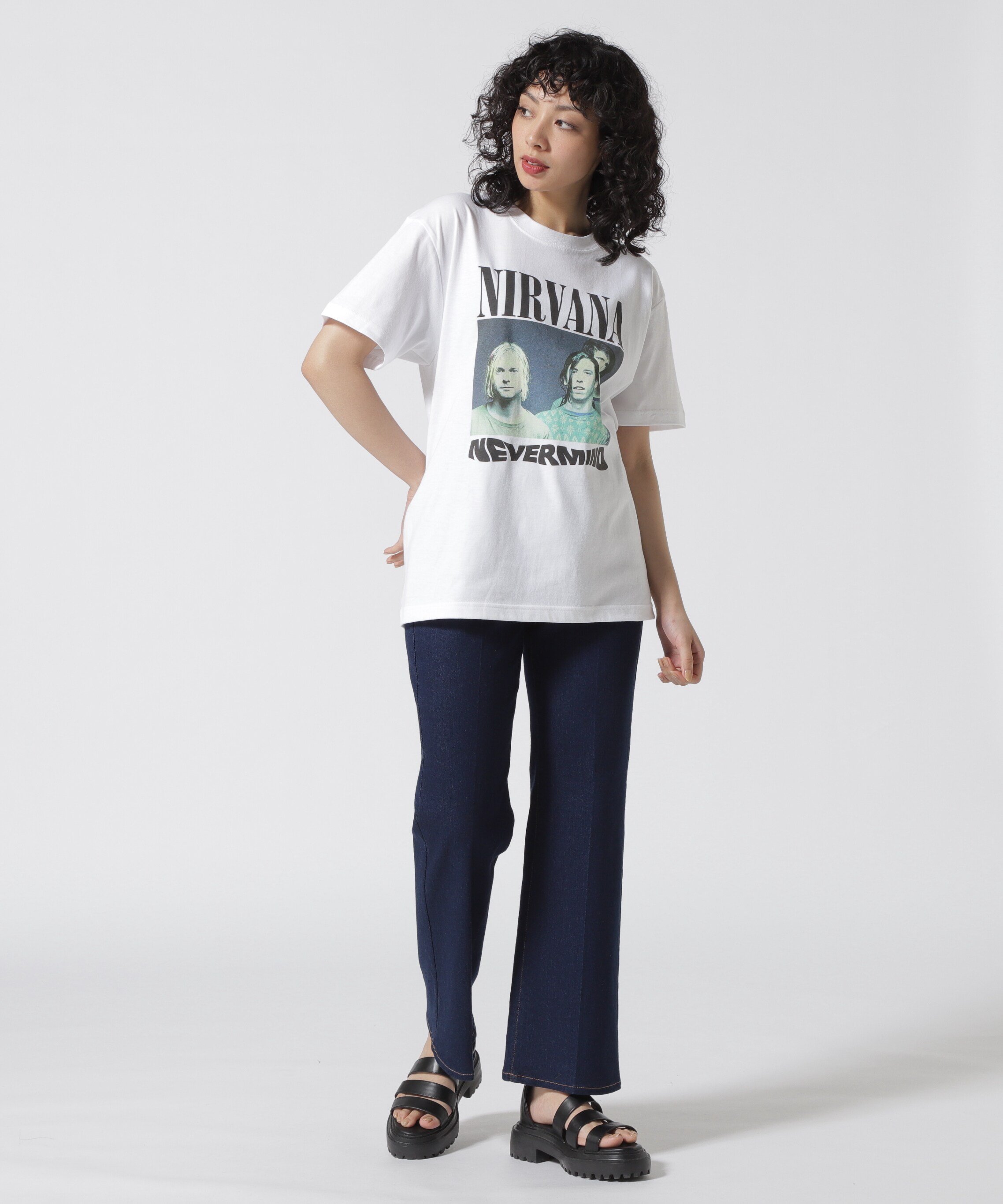 GOOD ROCK SPEED (グッドロックスピード) NIRVANAフォトT/ニルヴァーナ ビーセカンド トップス カットソー・Tシャツ ホワイト